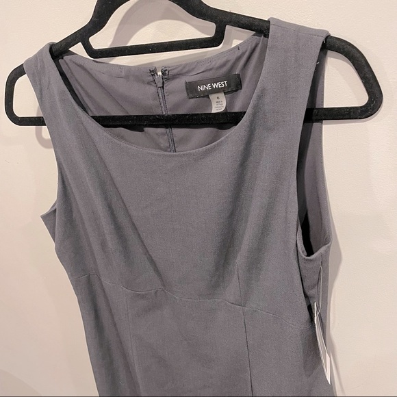 BNWT Nine West Sleeveless Stretch Dress Grey - Picture 7 of 12